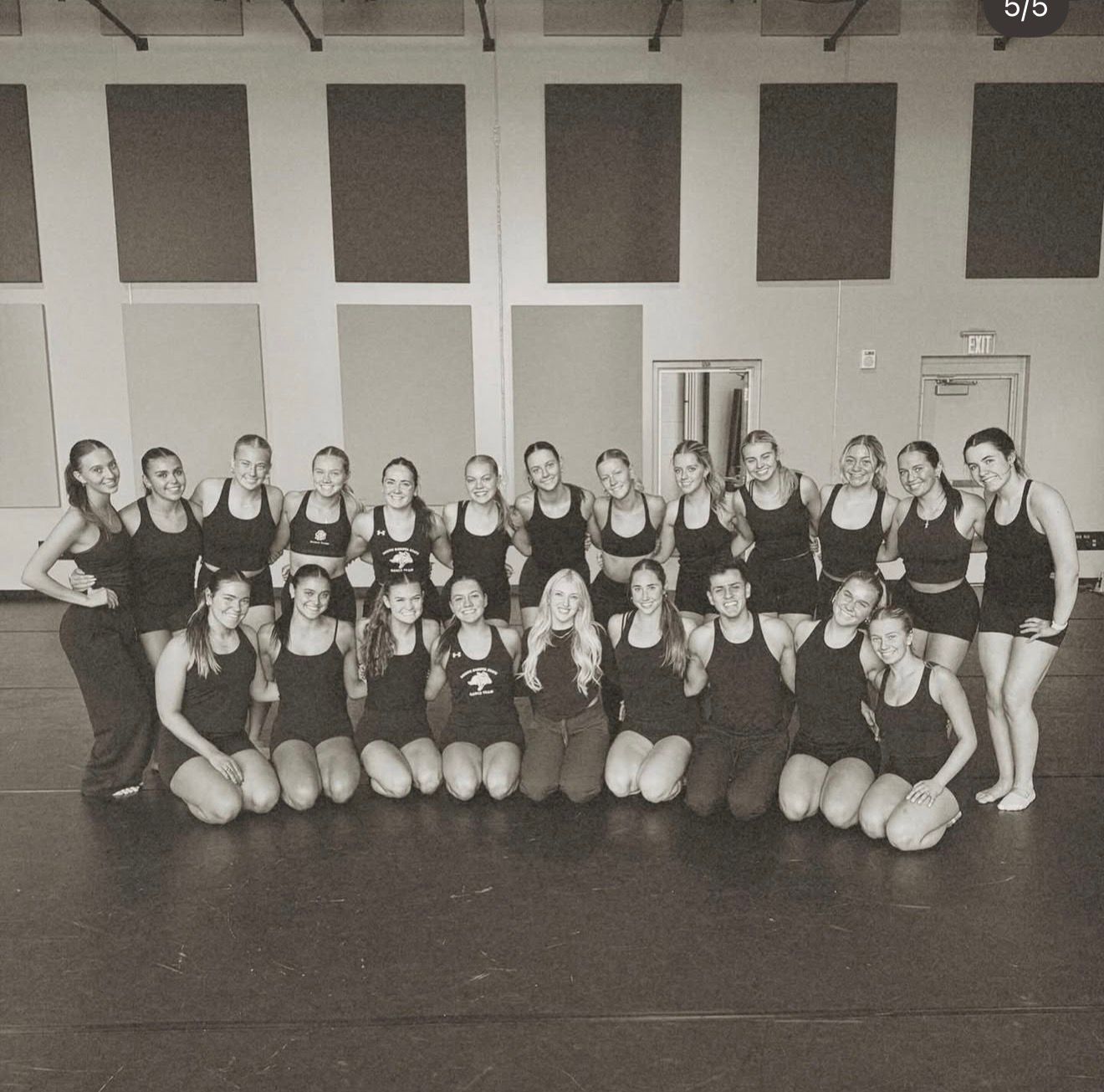 Mia Chanelle with Large dance team group