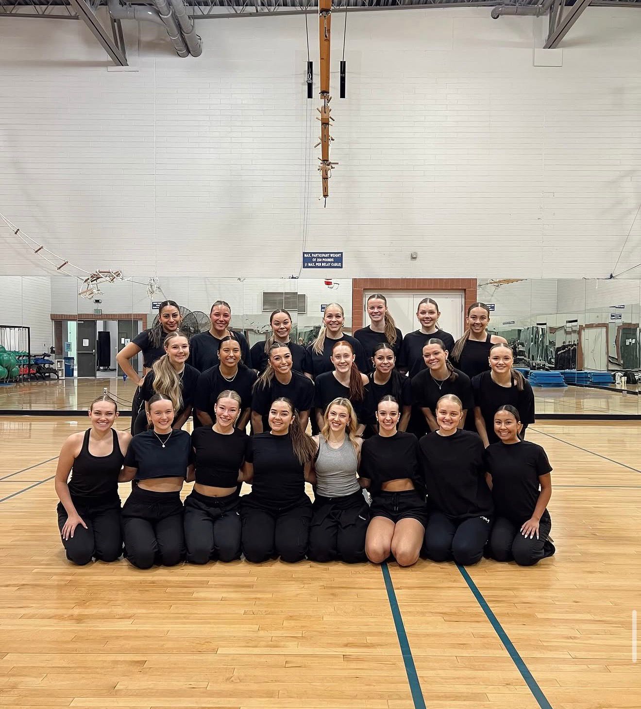 Mia Chanelle with Large team rehearsal