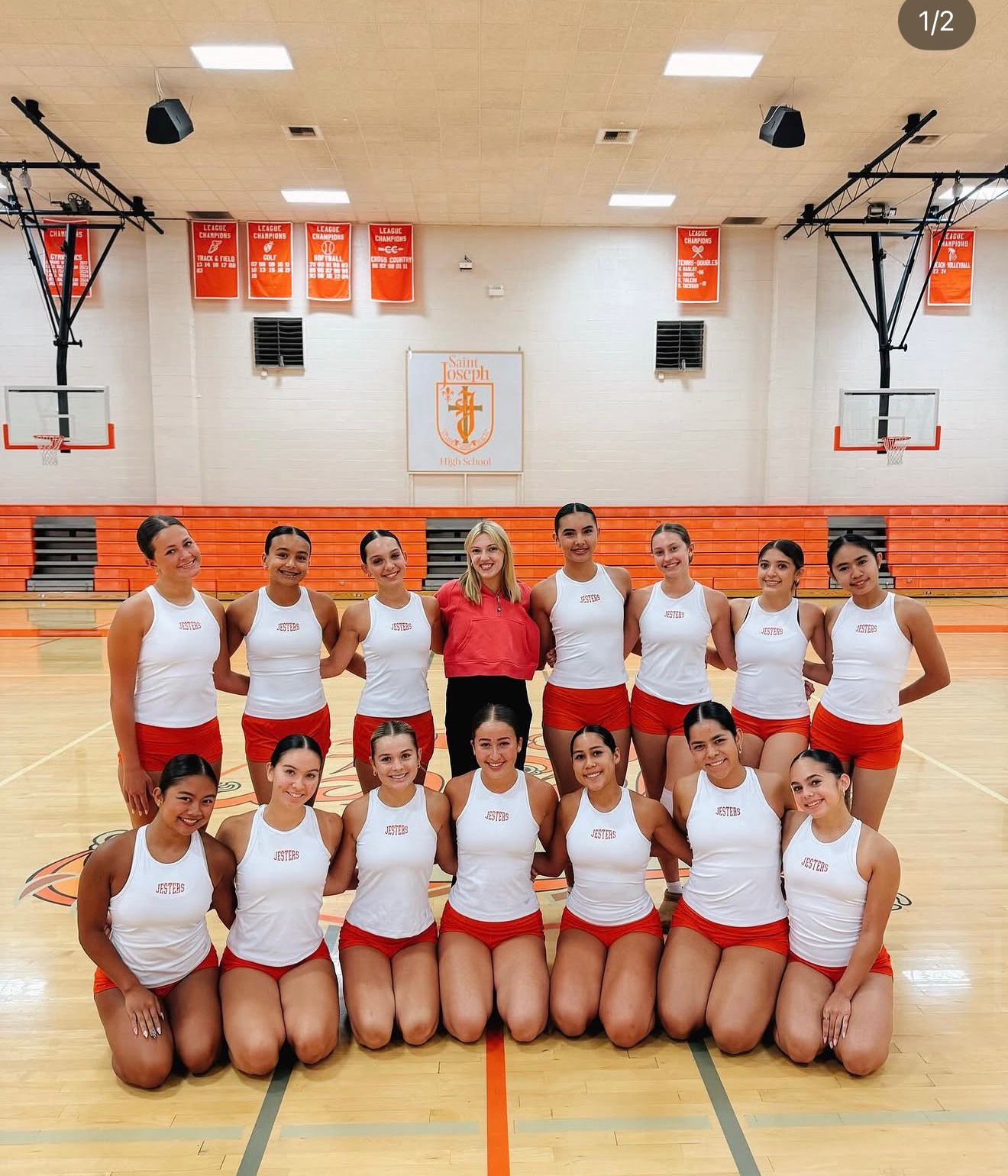 Mia Chanelle with Saint Joseph Jesters